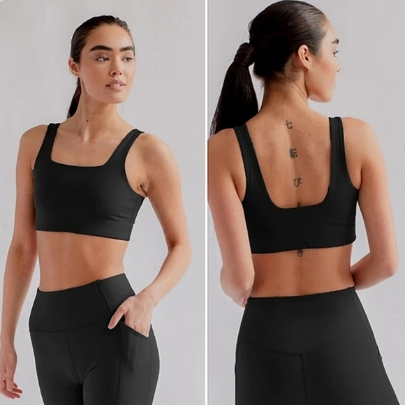 girlfriend collective Other - Girlfriend Collective Black Tommy Cropped Bra size small excellent condition.